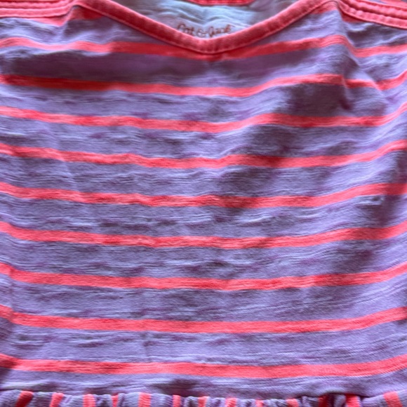 Cat & Jack Pink and Coral Striped Casual Dress - Picture 3 of 3